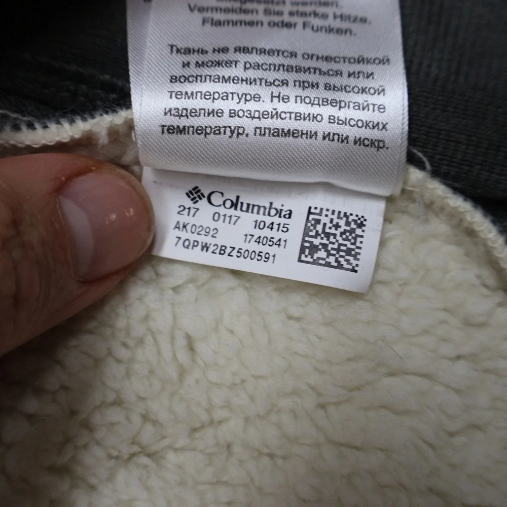 Columbia Jacket Womens XL Blue Plaid Panorama Ridge Fleece‎ Sherpa Lined Outddor